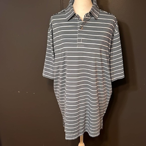 FJ Foot Joy Mens‎ Large Blue Stripped Polo